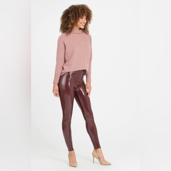 NEW SPANX - TALL length SPANXshape™ Faux Leather Patent Leggings - Picture 6 of 10